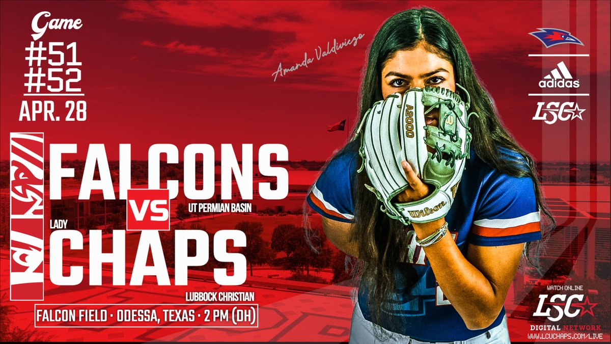 🥎 <a href="/LCUSoftball/">LCU Softball</a> GAMEDAY

🆚: <a href="/utpbfalcons/">UTPB Athletics</a>
⏰: 2 PM (DH)

📍: Odessa, Texas
🏟: Falcon Field

📰: bit.ly/3HhVMPR
📊 (Gm1): statb.us/v/lubb/456008
📊 (Gm2): statb.us/v/lubb/456014
📺: bit.ly/2A3UZA0

#D2SB
#LSCsb