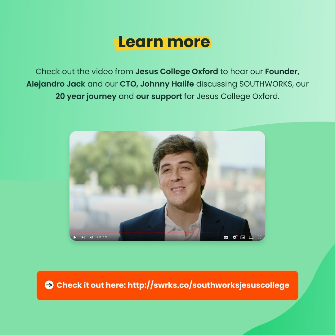 southworks's tweet image. 4/4 📹 Alejandro Jack and @johnnyhalife talk to @JesusOxford about #SOUTHWORKS and our renewed partnership - check out the full video here 👉swrks.co/southworksjesu…
#DevelopmentonDemand