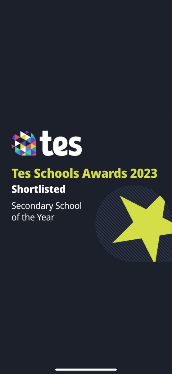 Delighted for all my colleagues and the pupils of <a href="/FirrhillHigh/">Firrhill High School</a> who have been recognised for the outstanding work they’ve been doing. To be shortlisted in the <a href="/tes/">Tes magazine</a> awards for UK state school of the year is an exceptional achievement. Very proud to be part of such an amazing team.
