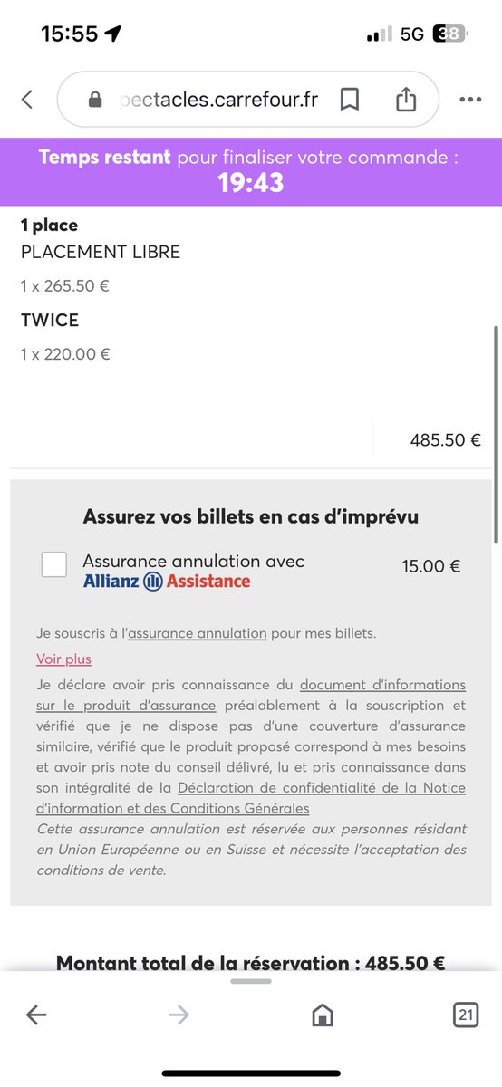 ONCE PERDAI PAS ESPOIR !! Sur la billetterie carrefour il reste encore des VIP UNIQUEMENT #TWICE_5TH_WORLD_TOUR #twiceparis #twicevente <a href="/TWICEFRANCE/">TWICEFRANCE</a>