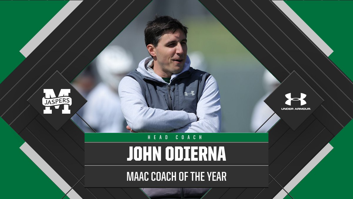 Your 2023 #MAACLAX Coach of the Year! <a href="/JohnOdierna/">John Odierna</a>! 

Co-Regular Season Champs
10 regular season wins

#JasperNation