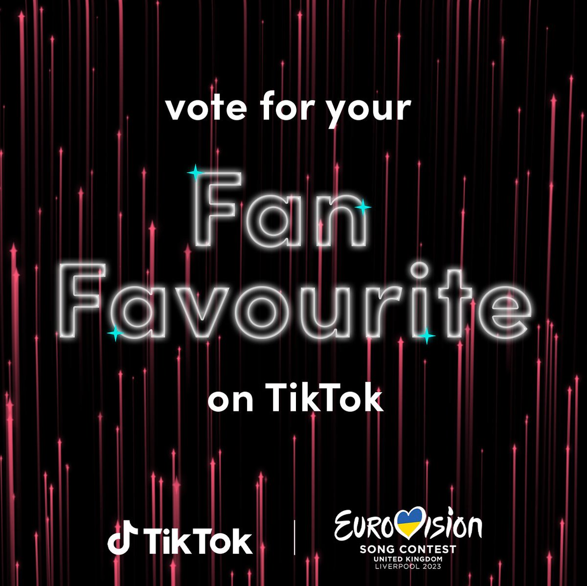 #Eurovision2023 is almost here! ✨ Get closer to the <a href="/Eurovision/">Eurovision Song Contest</a> stars with TikTok Fan Favourite hub: vote for your fan favourite, show your support, and more! 
snssdk1233.onelink.me/bIdt/ujfdoo3f