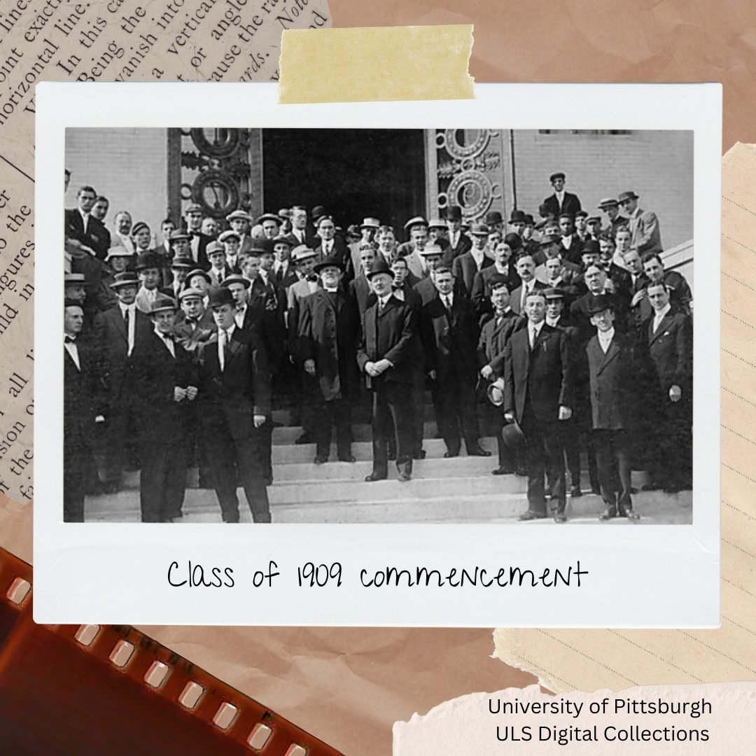 PittBHAS's tweet image. A Moment in Pitt History: The Class of 1909, the first graduating class of the University of Pittsburgh. 🎓

Happy Graduation Weekend, Panthers! 💙💛

#h2p #pitt