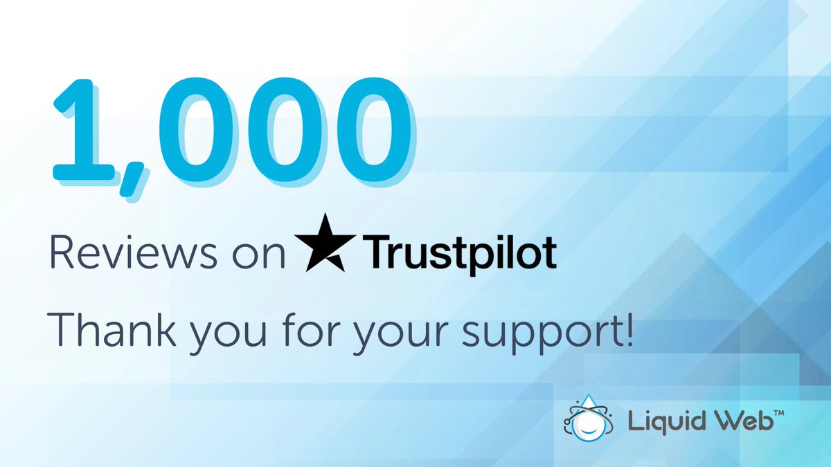 LiquidWeb's tweet image. 🎉 1,000 amazing reviews from our customers! We can&apos;t thank you enough for your continued support!

Here&apos;s to 1,000 more! 🥳

#LifeAtLiquidWeb #HereToHelp #MostHelpfulHumansInHosting #ThankYou #1000reviews