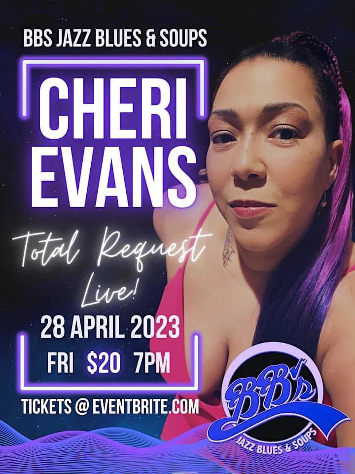 TONIGHT! Total Request Live w/ Cheri Evans at BB’s Jazz Blues & Soups! #livemusic #stl #greatvibes #goodfood #gooddrinks