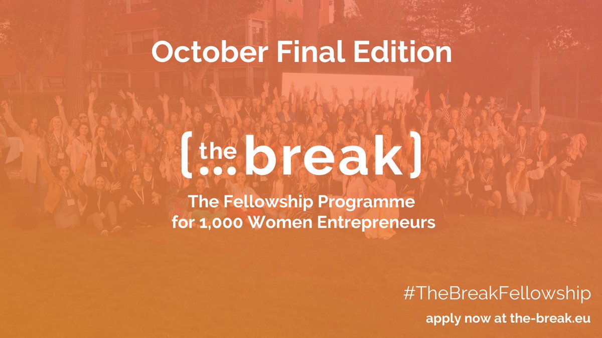 Candidature aperte per le imprenditrici! Collaboriamo con <a href="/ImpactHubMAD/">Impact Hub Madrid</a> per diffondere #TheBreakFellowship, programma UE per le cittadine europee che vogliono potenziare la loro impresa ed entrare in una rete di oltre 1.000 donne imprenditrici.
Info: b.link/tbr232