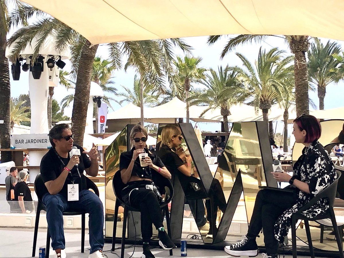 <a href="/IMSibiza/">International Music Summit</a> Jellybean and  Layla Benitez in conversation with Dani Deahl <a href="/ClaireBsPlanet/">Claire Bradley</a>