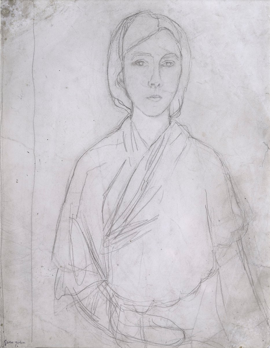 Historically overshadowed by her brother Augustus and lover Auguste Rodin, Gwen John has only recently gained international renown. This self-portrait in pencil was likely drawn just before she emigrated to Paris and can be viewed at The #Riverside Gallery, Haverfordwest.