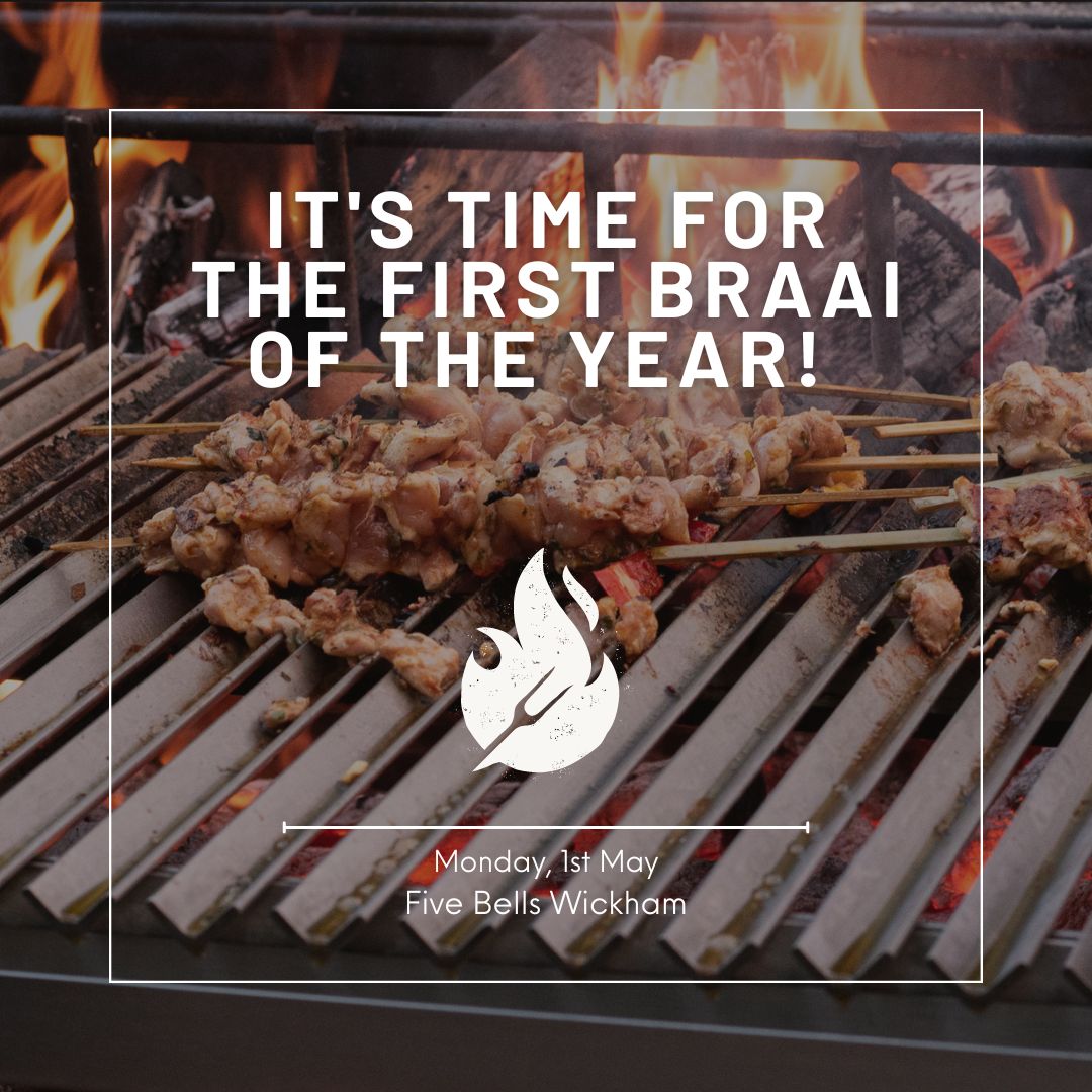 🎉🍔 We're excited to announce that we're open on Monday for our FIRST BRAAI of the year! 🙌 🔥

We've got an amazing menu lined up for you, including burgers 🍔, porchetta (pork belly) 🐖, lemon &amp; chilli chicken 🍗, sea bream 🐟, and dry-aged rump of beef 🥩