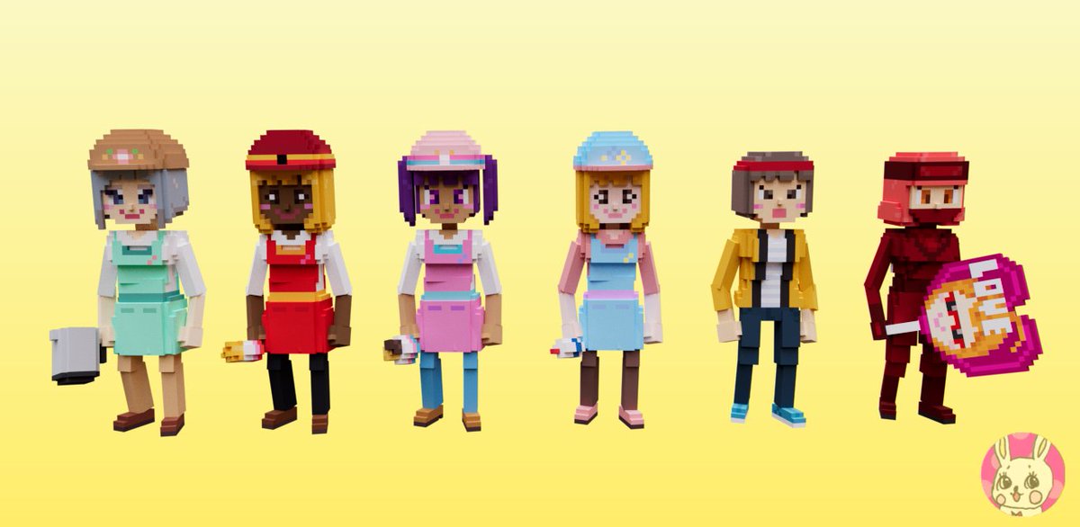 miimii_miichan's tweet photo. Neo Akiba NPC シリーズ
女性ショップ店員＋くのいち😄

Neo Akiba NPC Series
Female store clerk + Kunoichi😄

#ukato #NeoAkiba #sandbox #voxEdit #voxel https://t.co/YqPFwpJZX4