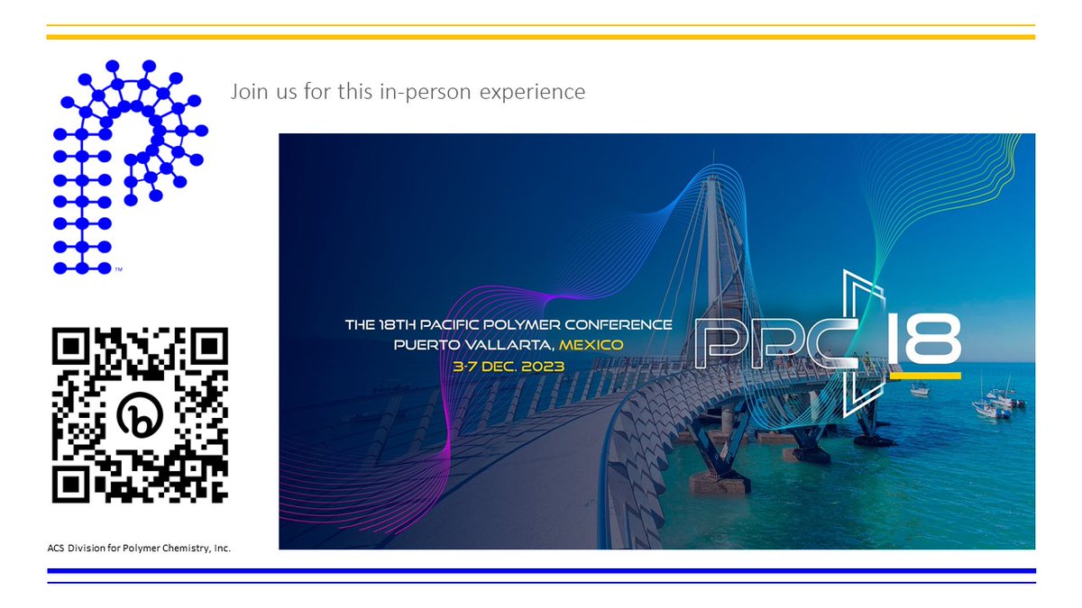 POLY_ACS's tweet photo. Mark your calendars for the 18th Pacific Polymers Conference @ Puerto Vallarta, Mexico
Complete details: https://t.co/b7IGtT5fm3
#PPC18 #polymerconference https://t.co/R7Oo62t9mz
