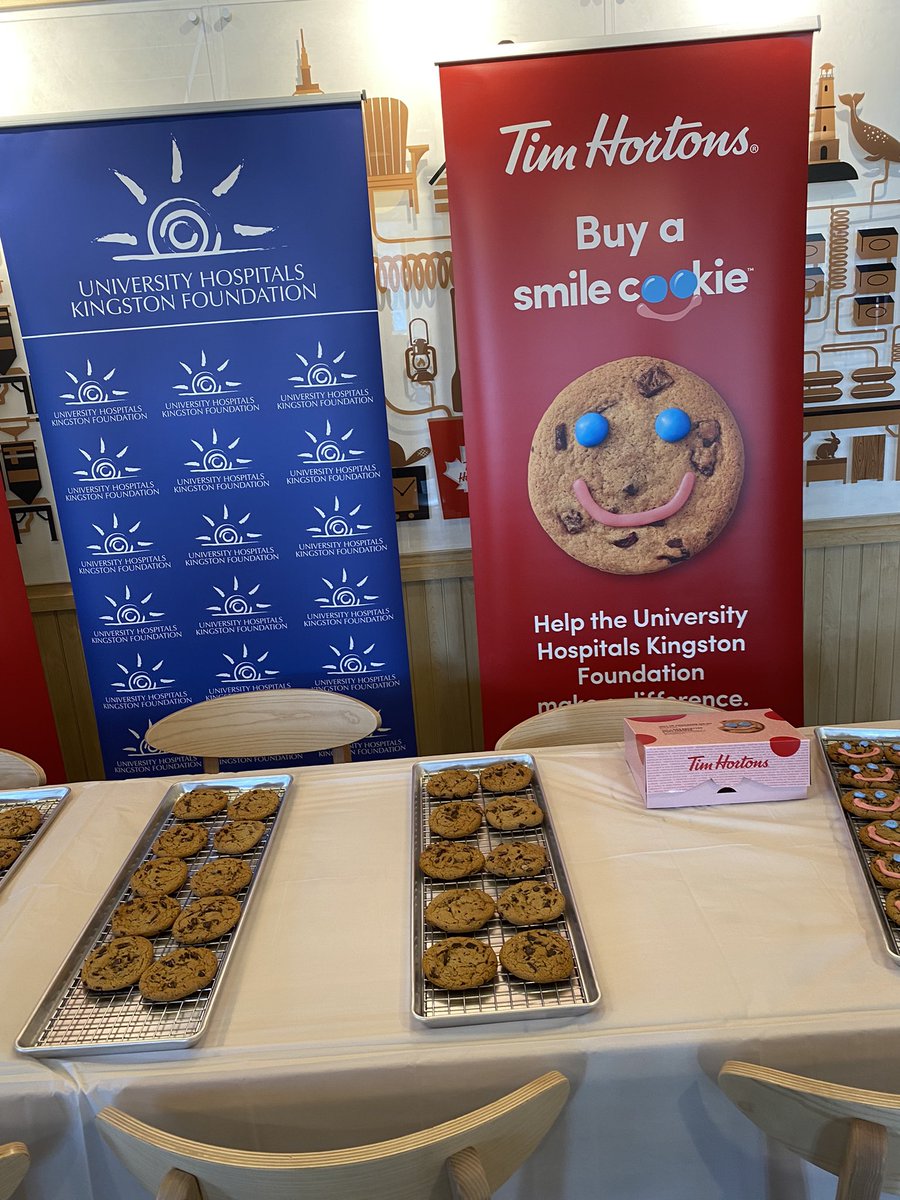 So excited to be with @UHKF  @sherriagnew and our families to launch the 2023 Smile Cookie Campaign for Child & Youth Mental Health Program at @KingstonHSC! Thanks for all the love #ygk! #mykhsc