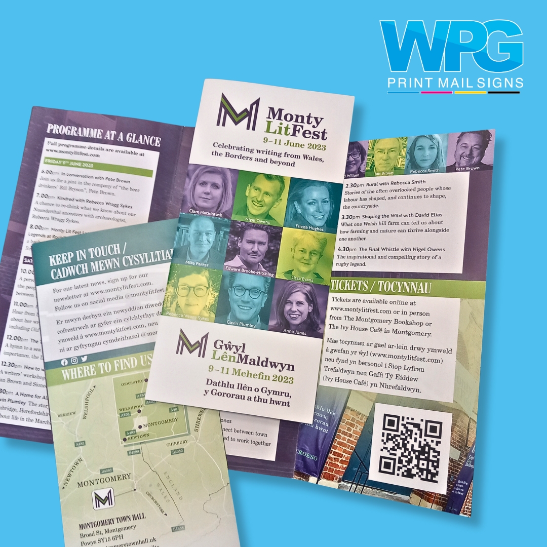 WelshpoolPrint's tweet photo. The leaflets are printed for @montylitfest, on 9-11 June in Montgomery.
We are delighted to be sponsoring the inspiring session "In Conversation with @claremackint0sh"
Tickets are now available
#bookprinters #selfpublished #printedleaflets #printingservices #wpgltd https://t.co/zrCo27EMWV