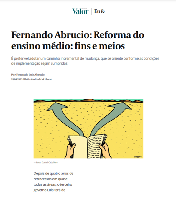 onogueirafilho's tweet photo. Artigo do Fernando Abrucio sobre a reforma do Ensino Médio. De hoje, no @valoreconomico.

Imagens do artigo em 2 tweets 👇

(1/2) https://t.co/o6qaFwrCSk