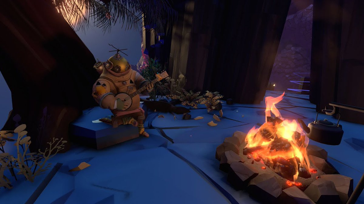 TheSpaceshipper's tweet photo. I was thinking about what an amazing game Outer Wilds (2019) is, one that I will continue to recommend for the rest of my life.

A true sci-fi gem, which encourages curiosity and exploration. A twilight story that hits the nail on the head.

A game by @Mobius_Games &amp; @A_i https://t.co/MLMQEXh9ab