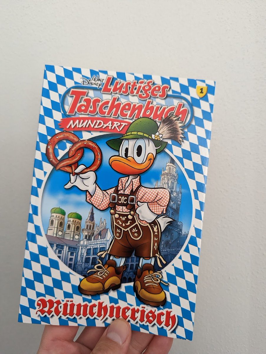 travelttmagic's tweet photo. I was in Munich this week, and @trekstar got me these fantastic Donald Duck comics! The art is excellent, and I quickly saw that the stories in them are set in Munich and surrounding areas! The speech bubbles might even be in their dialect! #DuckTalks #DonaldDuck https://t.co/wrtsjIf8bV