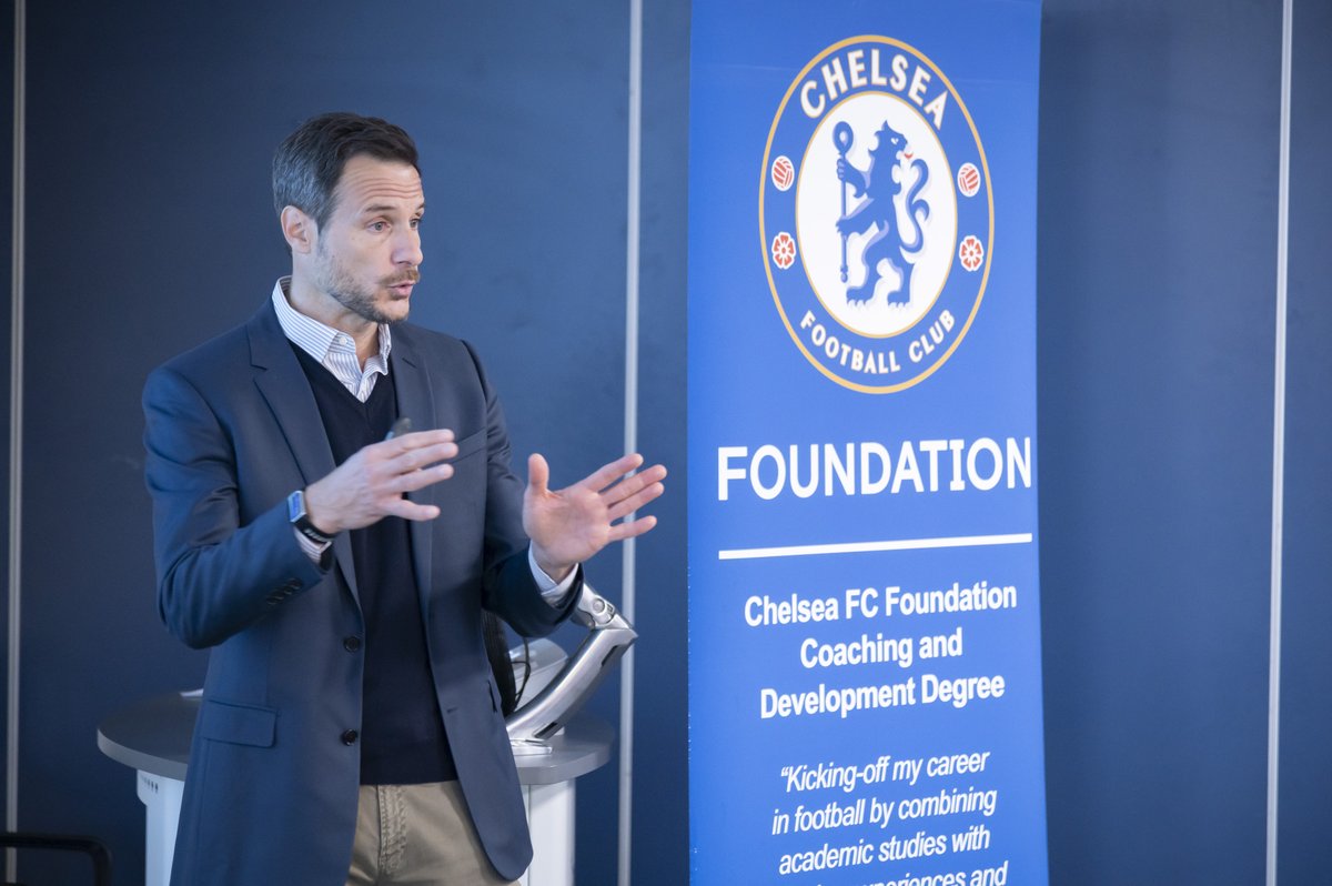 CFCFoundation's tweet photo. Carlo Cudicini visited @YourStMarys yesterday to speak to students on our Coaching &amp; Development Degree 📝

The Chelsea legend gave students valuable advice on building a career in the football industry ⚽️ https://t.co/HNESCvctfz