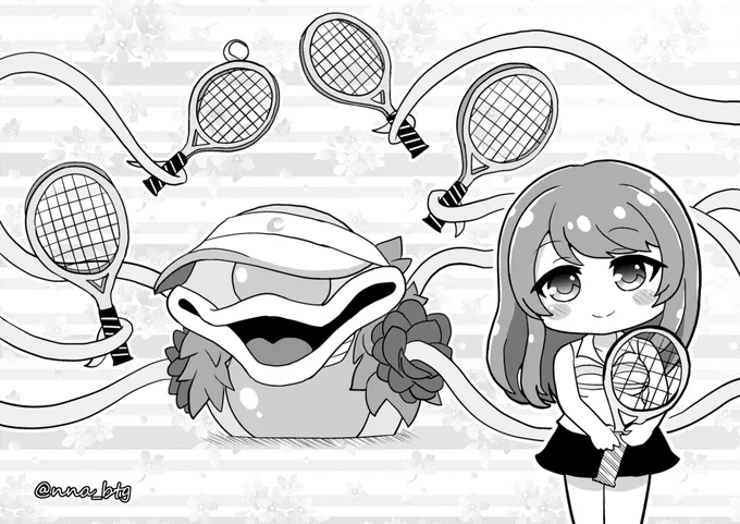 テニス・くるみズングラさんペア  #バトガ #バトルガールハイスクール #常磐くるみ