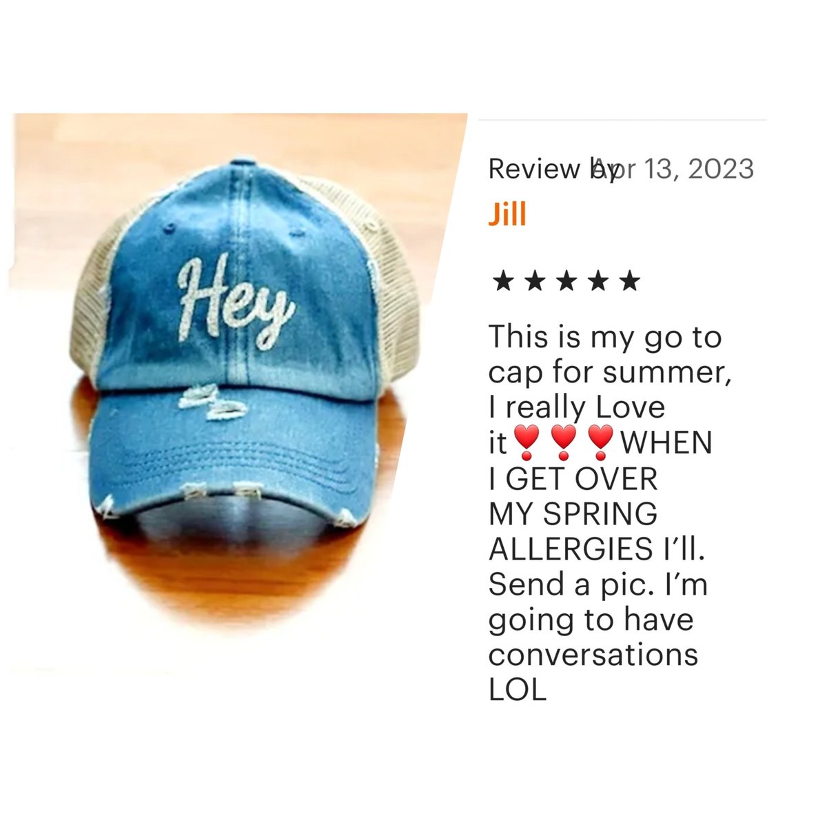 Another happy customer🗣
Avail in denim, navy& white. Get your 'HEY' Vintage Trucker hat on heygirlietravel.com/product-page/v…
#heygirlietravel #Hey   #vintagetruckerhat #truckerhat #hat #baseballcap #travelaccessories #petaccessories #heygirliecosmeticbag #personalalarm #tacticalpen