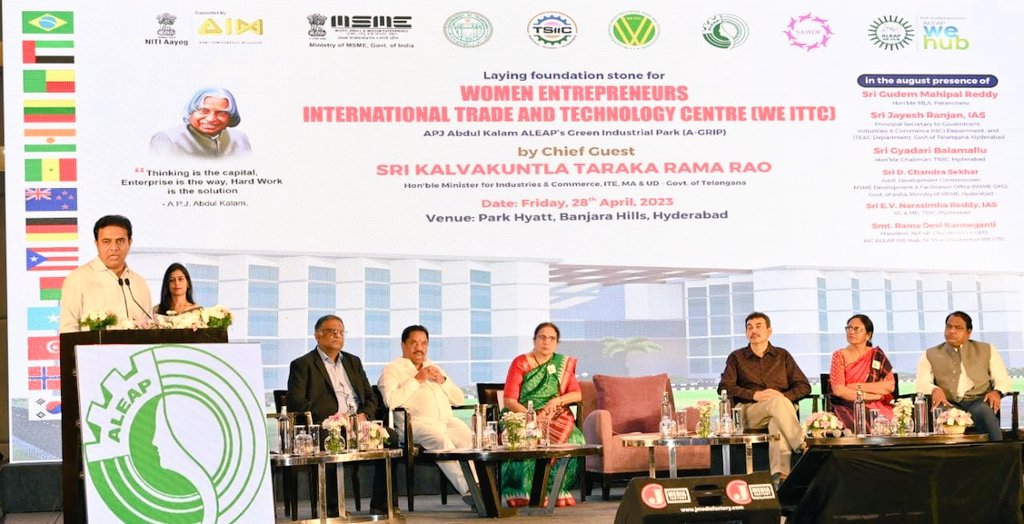 KTR, Former Minister (@ministerktr) on Twitter photo Empowering women entrepreneurs beyond borders!
Industries Minister <a href="/KTRBRS/">KTR</a> laid foundation stone for <a href="/ALEAP93/">Association of Lady Entrepreneurs of India (ALEAP)</a>'s Women Entrepreneurs International Trade and Technology Centre at Patancheru
<a href="/weittc/">WEITTC</a> promotes trade & tech among women entrepreneurs from India, SAARC & ASEAN nations Empowering women entrepreneurs beyond borders!
Industries Minister <a href="/KTRBRS/">KTR</a> laid foundation stone for <a href="/ALEAP93/">Association of Lady Entrepreneurs of India (ALEAP)</a>'s Women Entrepreneurs International Trade and Technology Centre at Patancheru
<a href="/weittc/">WEITTC</a> promotes trade & tech among women entrepreneurs from India, SAARC & ASEAN nations