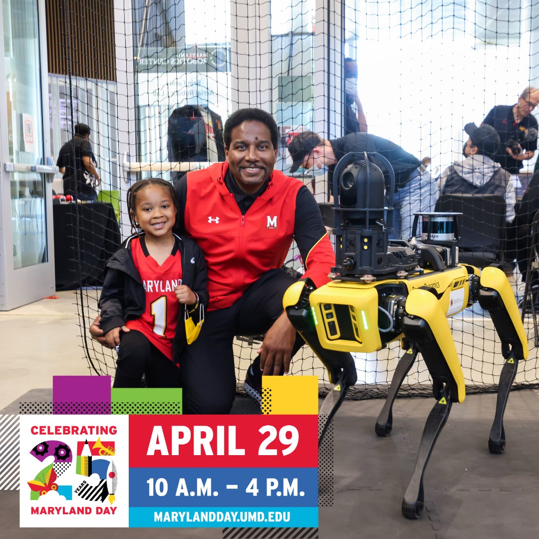 Only 1 more day until #MarylandDay! Lots of fun engineering events are planned throughout the whole day tomorrow. Alums, friends, and family are all invited to join us from 10am-4pm! Learn more at marylandday.umd.edu 🐢