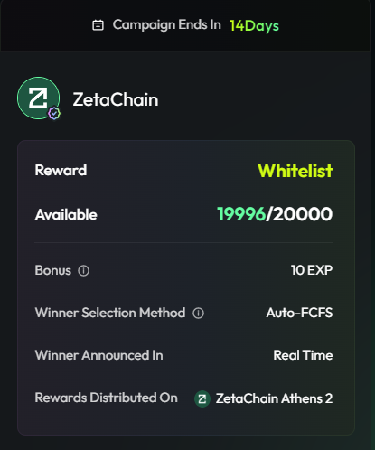 ZetaChain's tweet photo. @taskonxyz ✅ ZetaChain Athens Testnet live https://t.co/yIx3aQiOy3