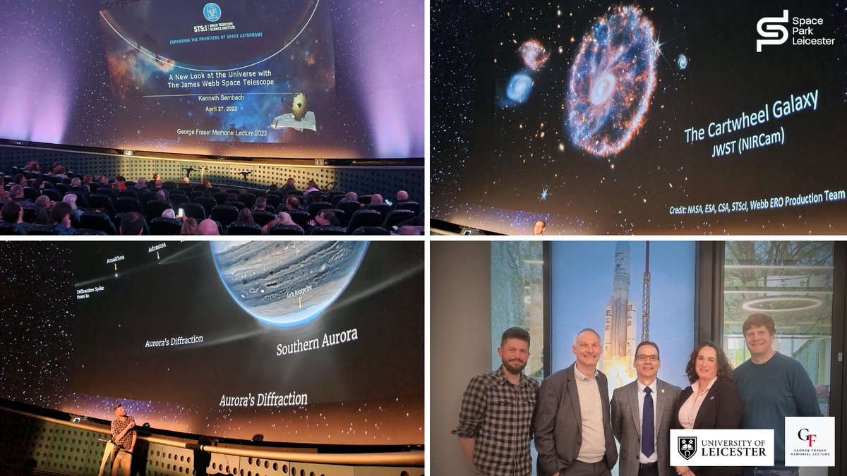 Yesterday we celebrated the life of a late colleague with the first George Fraser Memorial Lecture since 2019. Kindly hosted in the @spacecentre, Ken Sembach from @SpaceTelescope took us on a journey of discovery with the #jameswebbspacetelescope.