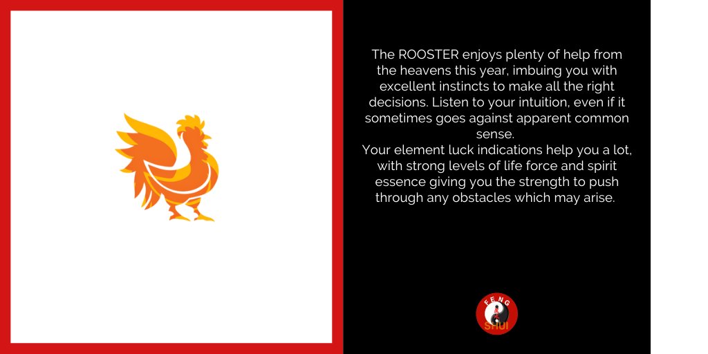 The ROOSTER enjoys plenty of help from the heavens this year. 🙏🌷💝
