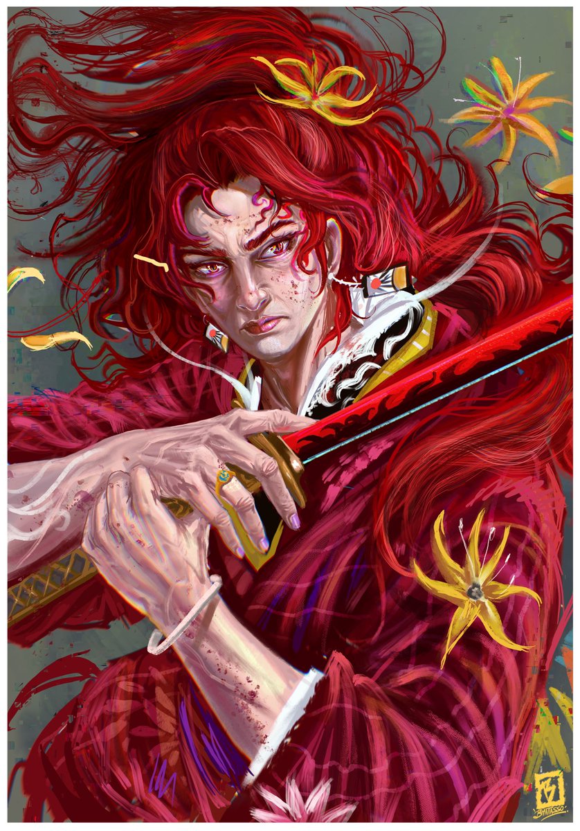 Yoriichi from demon slayer quick sketch