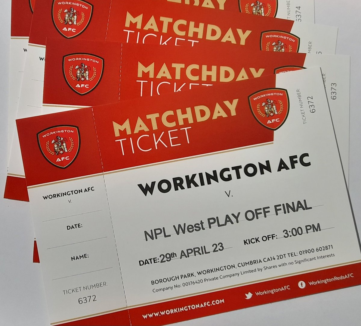 Cumbriana (@cumbriana) on Twitter photo With only 24 hours to go before <a href="/WorkingtonAFC/">Workington AFC</a> v <a href="/RuncornLinnets/">Runcorn Linnets FC</a> TICKET WARNING - not many left. Sales have been outstanding. It is very likely that there will now be NO cash payment on the gate tomorrow.
Get tickets NOW at the club today, open till 19.00hrs or online.
Please RT With only 24 hours to go before <a href="/WorkingtonAFC/">Workington AFC</a> v <a href="/RuncornLinnets/">Runcorn Linnets FC</a> TICKET WARNING - not many left. Sales have been outstanding. It is very likely that there will now be NO cash payment on the gate tomorrow.
Get tickets NOW at the club today, open till 19.00hrs or online.
Please RT