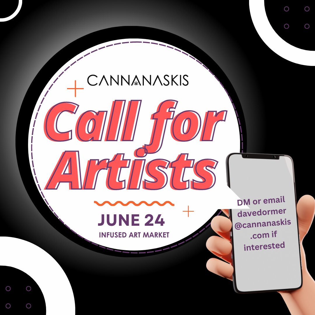 cannanaskis's tweet photo. We're looking for artists to be part of the Infused Art Market on June 24. DM for details or email davedormer@cannanaskis.com https://t.co/PRRe8SH0yn