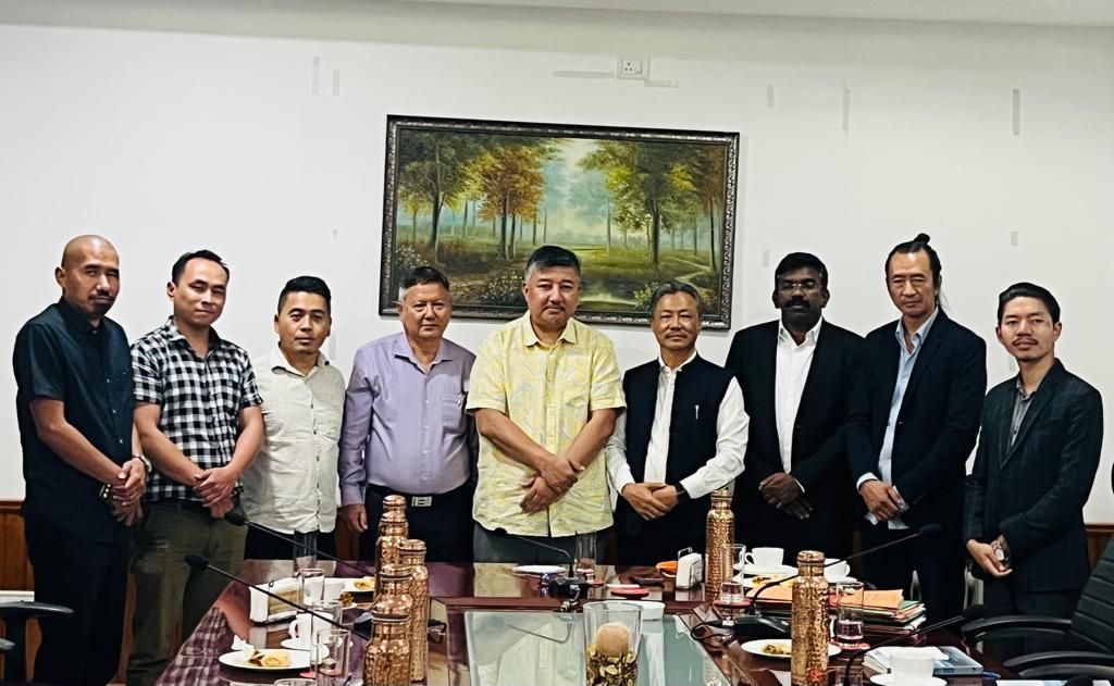 BAofNagas's tweet photo. BAN had a fruitful meeting with Chairman, IDAN @abumetha at Kohima today. Besides discussing about improving the  economy, investments, industrial policy of Nagaland, we also discussed about the issues faced by  pork butchers and food cart vendors. https://t.co/mscyAi821s