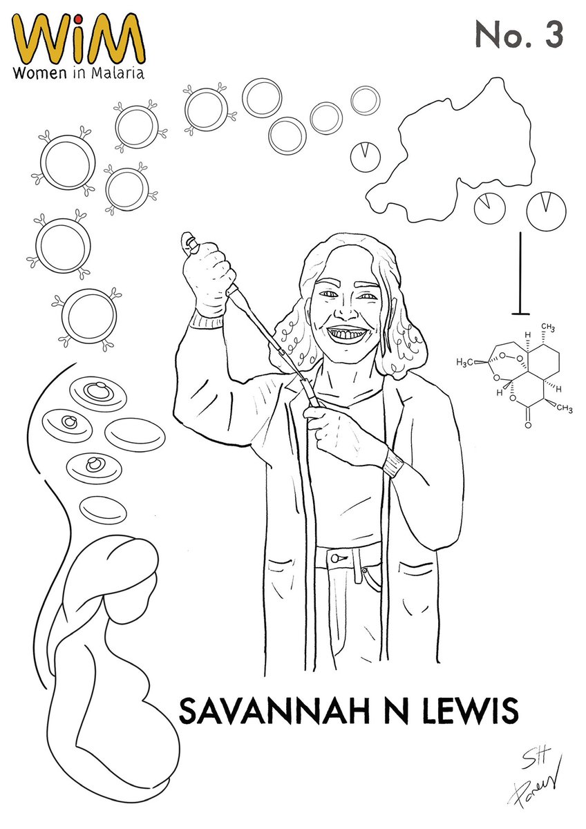 For #WorldMalariaDay we present the third drawing in the #SketchWiM series to increase the visibility of #WomenInSTEM 👩🏿‍🔬👩🏼‍🔬👩🏾‍🔬👩🏽‍🔬 Reach out if you want to nominate a WiM for the series! Drawing by @sophiascience & @ThoreyJonsdott1 #malaria #WomenInScience