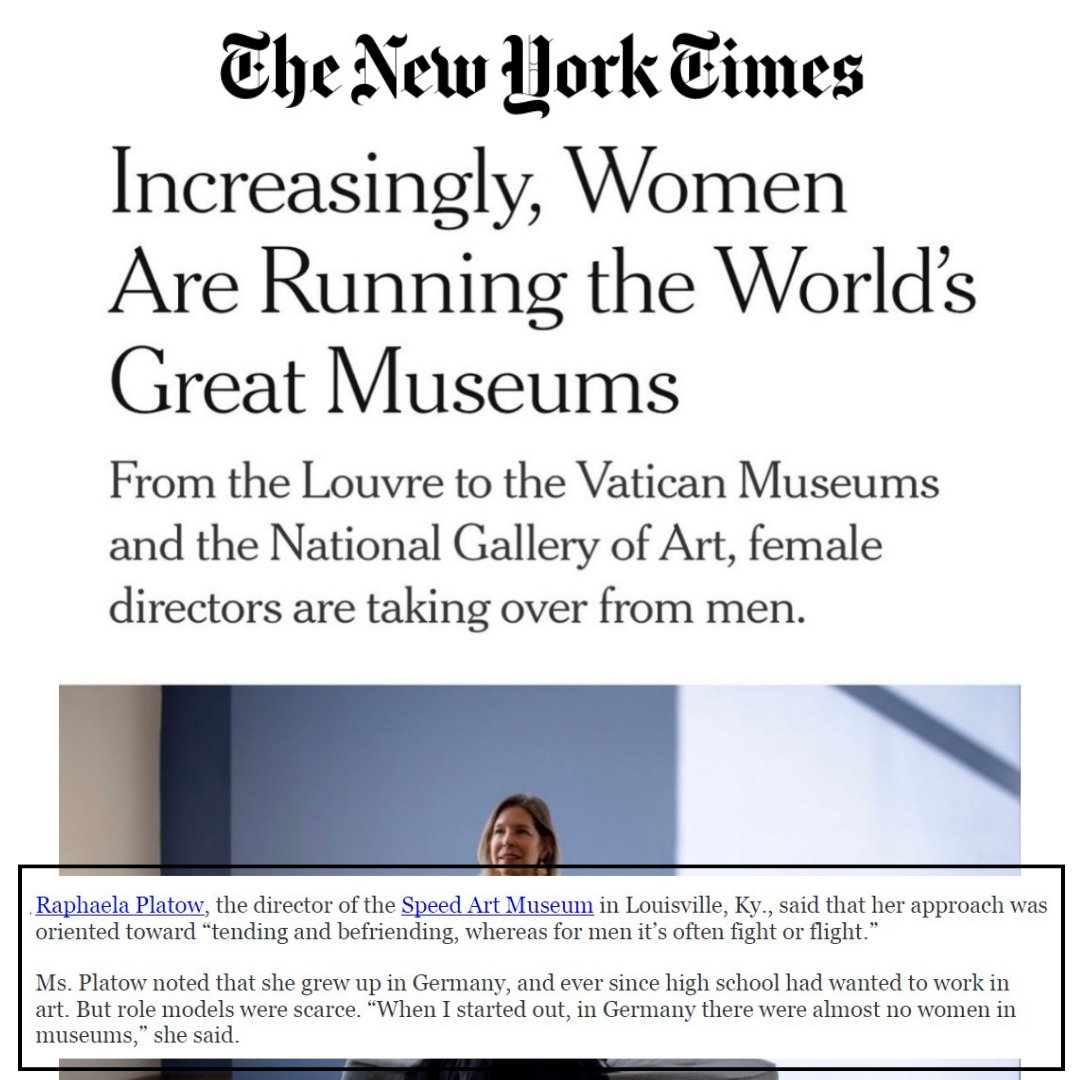 Speed Art Museum (@speedartmuseum) on Twitter photo Our Director, Rapheala Platow, was included in a recent <a href="/nytimes/">The New York Times</a> article about the rise of female directors in Museums. Take a look!
nytimes.com/2023/04/25/art… Our Director, Rapheala Platow, was included in a recent <a href="/nytimes/">The New York Times</a> article about the rise of female directors in Museums. Take a look!
nytimes.com/2023/04/25/art…
