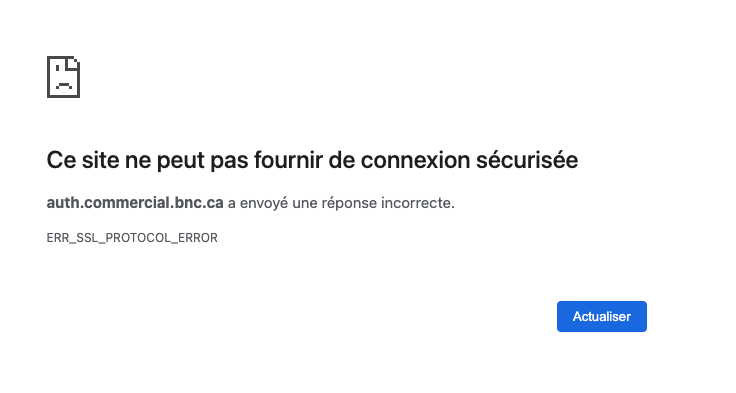 joebussiere's tweet photo. @banquenationale Votre site transactionnel "commercial" n'est pas accessible ! https://t.co/0XBYFHNhjT