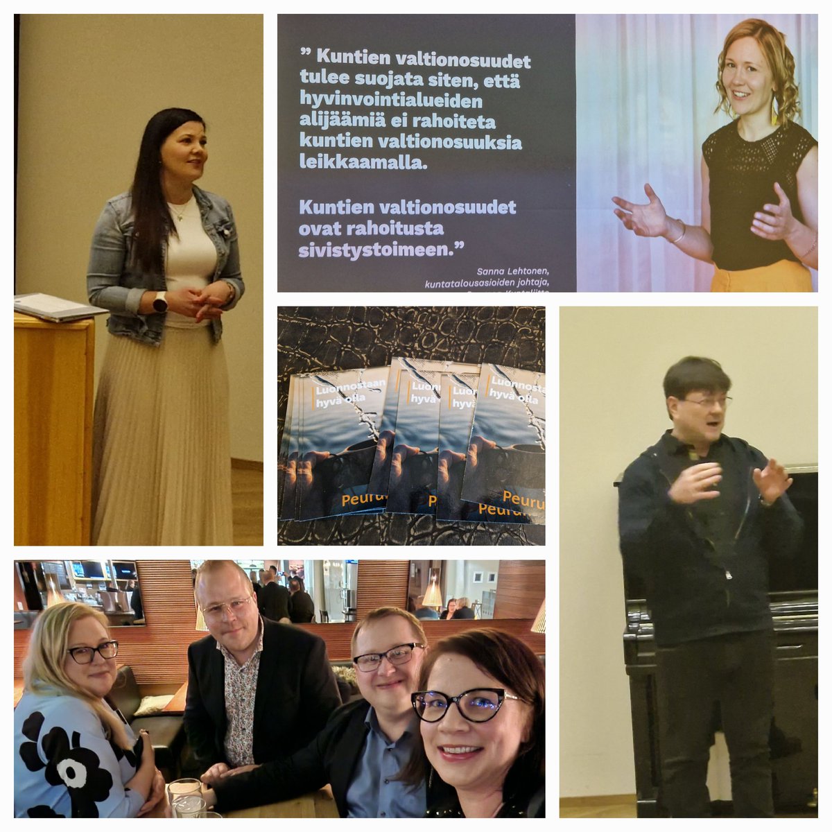 #kehyskunnat koolla <a href="/KjLeinonen/">Linda Leinonen</a> hoodeilla Laukaassa. Isoja aiheita, hyviä keskusteluja 👌 Kiitos #kuntaliitto ja kollegat!