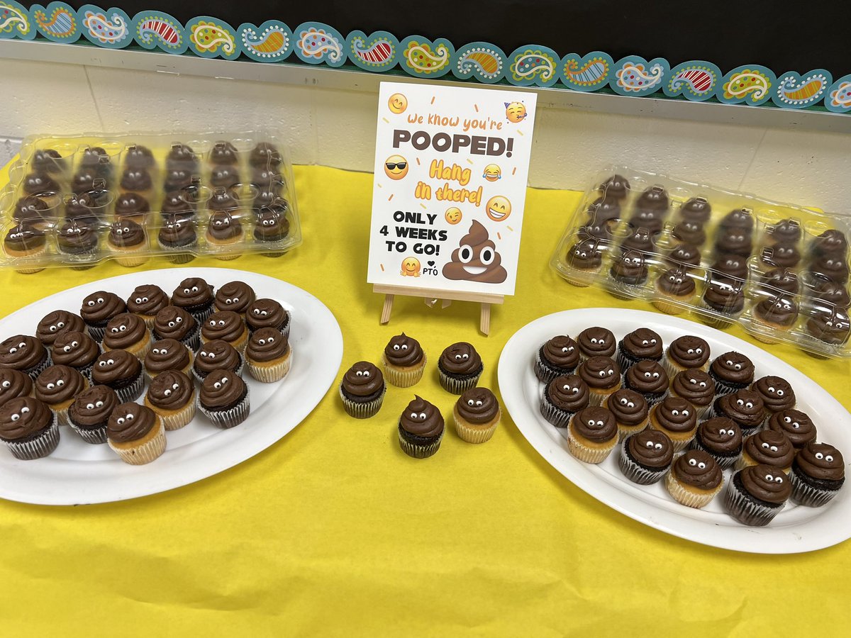A little pick-me-up for our <a href="/GESGATOR/">Garrisonville Elem.</a> staff on this rainy Friday. Only 4 weeks until summer break!!!!💩🤗😁