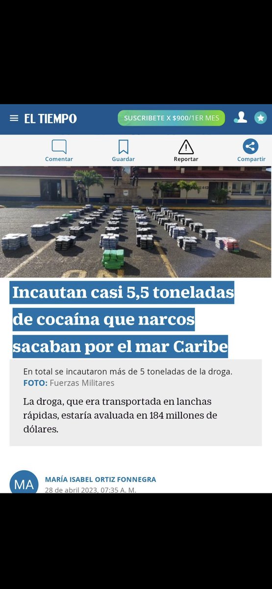No era sino cambiar de Presidente y de la cúpula de las Fuerzas Armadas.

Se ha incautado más cocaína en 9 meses de Gobierno de <a href="/petrogustavo/">Gustavo Petro</a> que durante el periodo Duque.

Dale RT 🔄🙏