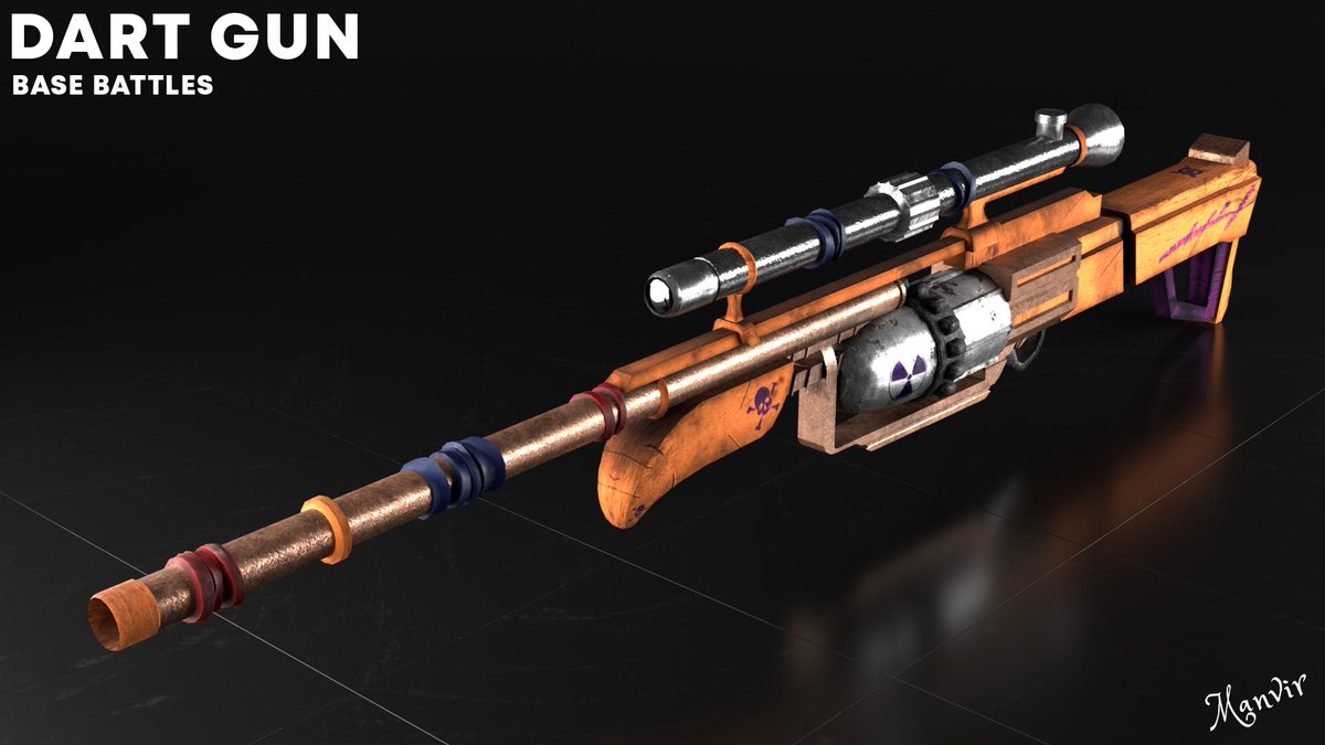 Manwire06's tweet photo. Here's sharing a Dart Gun which I modeled for @BaseBattlesRB 

Yes, wanted to share a model showcase with y'all since very long and finally got the time to do one :)

Loved working on it and hopefully, you guys like it too!

#RobloxDev #RobloxDevs #robloxart https://t.co/ZWyX8C9j3M