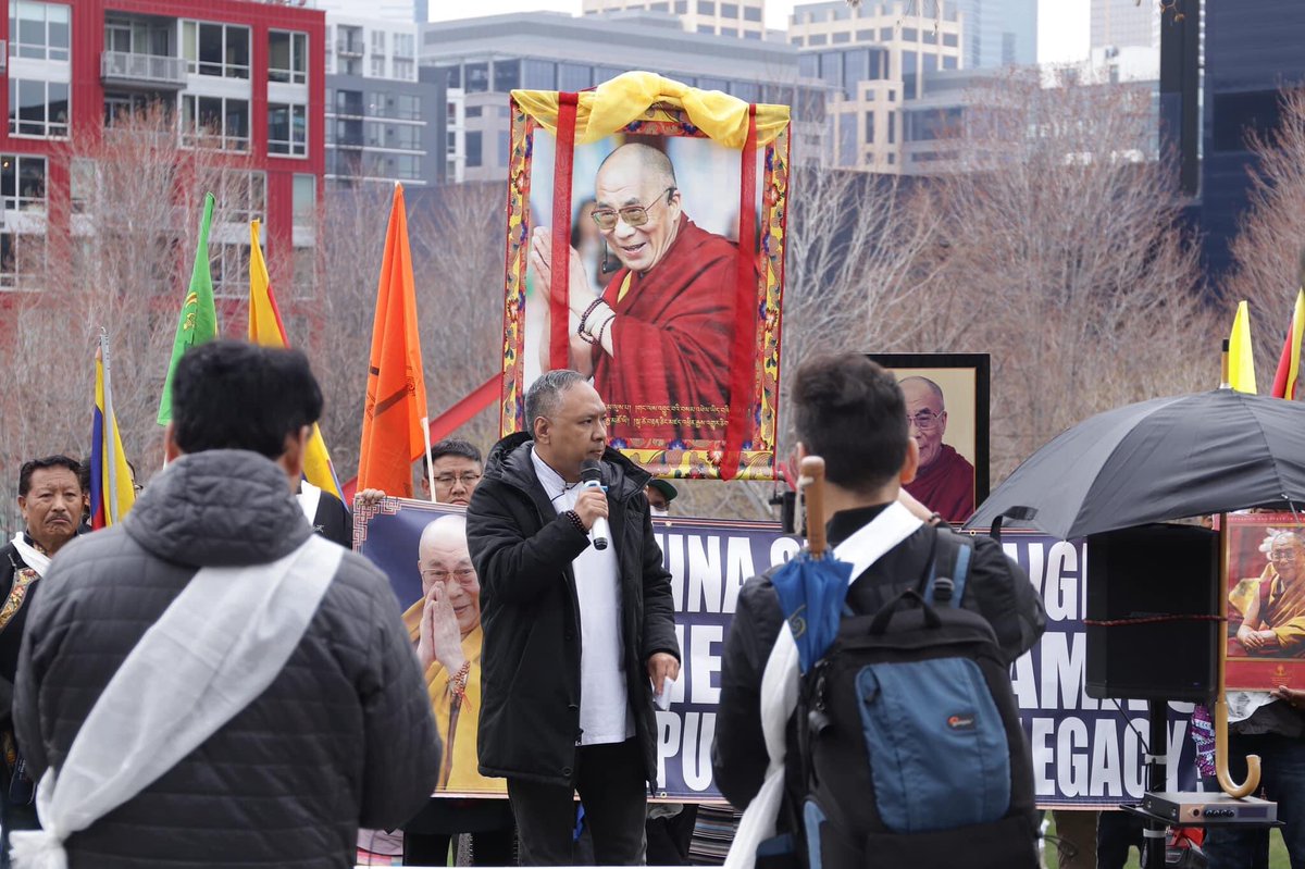 We stand with HH the Dalai Lama. Minneapolis April 27, 2023.