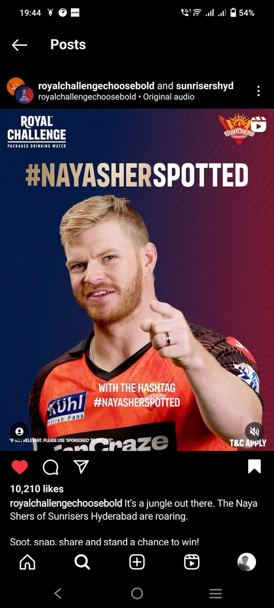 #NayaSherSpotted 
@RoyalChallenge_ #RoyalChallengeChooseBold