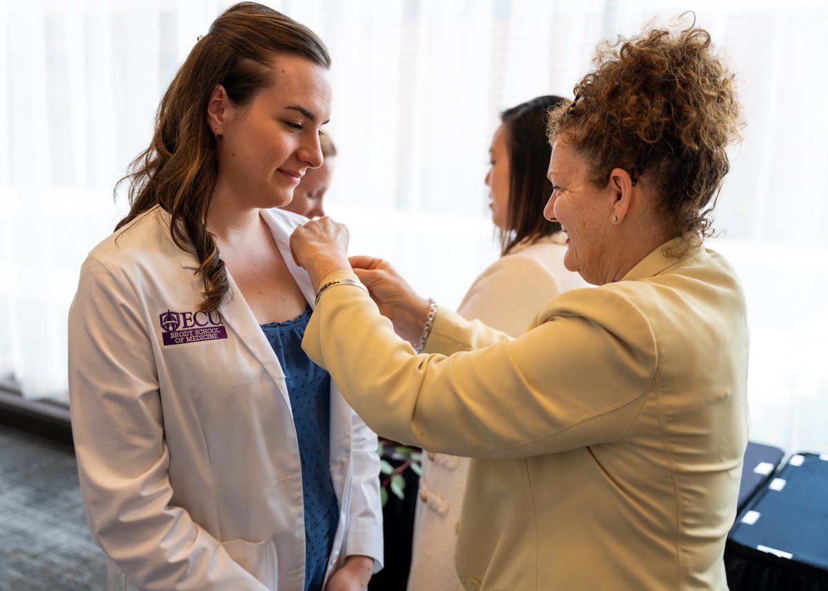 Brody medical students and patients were reunited during an April 6 Legacy Teachers Celebration, that gave students a chance to honor a patient they met during third-year rotations who taught lessons about care, compassion and communication. READ- news.ecu.edu/2023/04/10/ann…