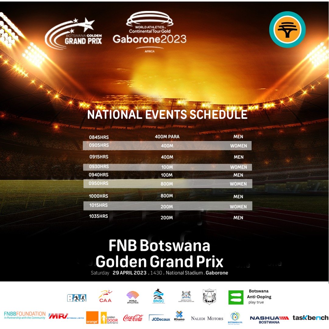 FINAL PROGRAM... #fnbbotswanagoldengrandprix #continentaltourgold #trackandfield #botswana #gaborone