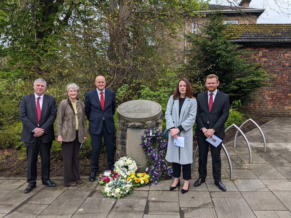 This afternoon I joined colleagues from <a href="/StrathkelvinCLP/">Strathkelvin & Bearsden CLP</a> to attend a memorial event to mark International Workers' Memorial Day in Bishopbriggs. 

On this important day, we remember all those who have died as a result of accidents at work.  #IWMD