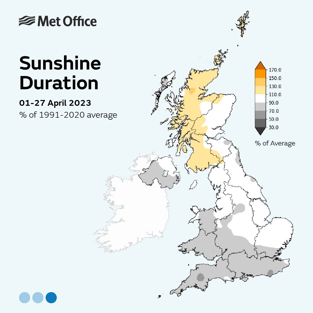 April has been an unsettled month so far with little in the way of constant warmth.

The full end of month statistics will be published on the Met Office blog on Tuesday 02 May