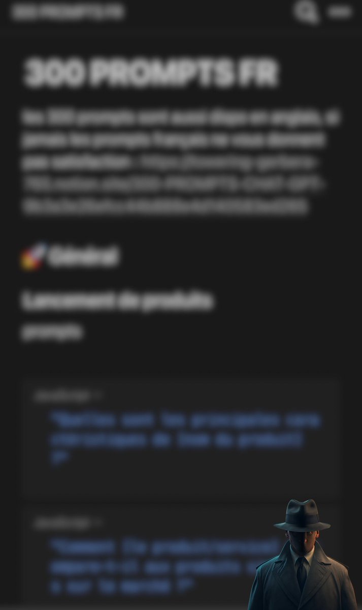 300 Prompt , qui vous seront d’une grande utilité pour vos business 💸🤖

- Site Web (marketing,..)
- Réseaux sociaux (Twitter, Insta, YouTube, Tiktok)
 Et d’autres surprises… 

Like + commente « 300 PROMPT » et je te l’envoie !

(Tu dois me follow sinon je ne peux pas te DM 😄)