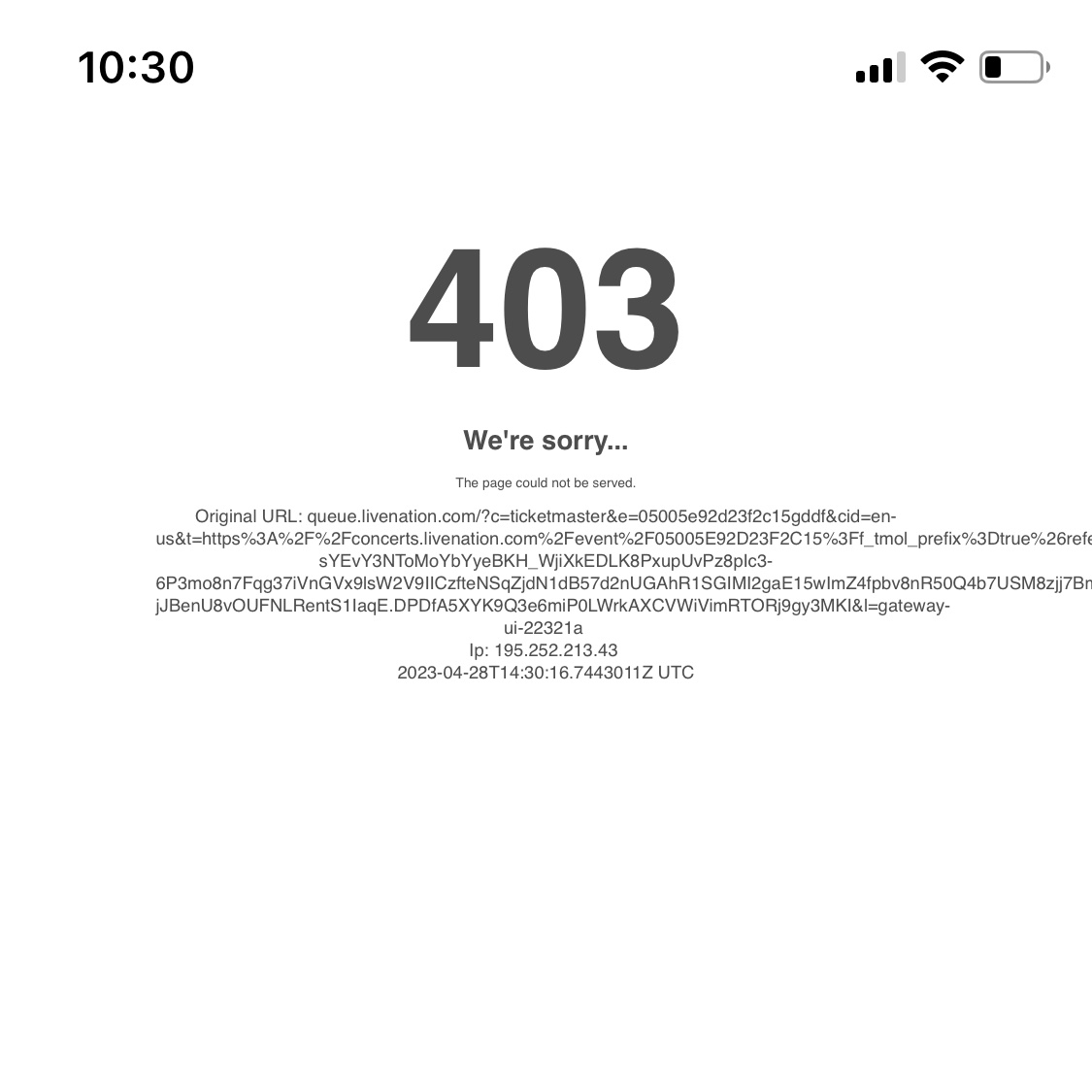 Erryday_AE's tweet photo. What’s the point of doing a verified raffle to get a ticket if you win and still can’t get in to buy them. This is bogus. Got on the website 15min before the sale. @LiveNation @Ticketmaster https://t.co/Wqdgq0odjy