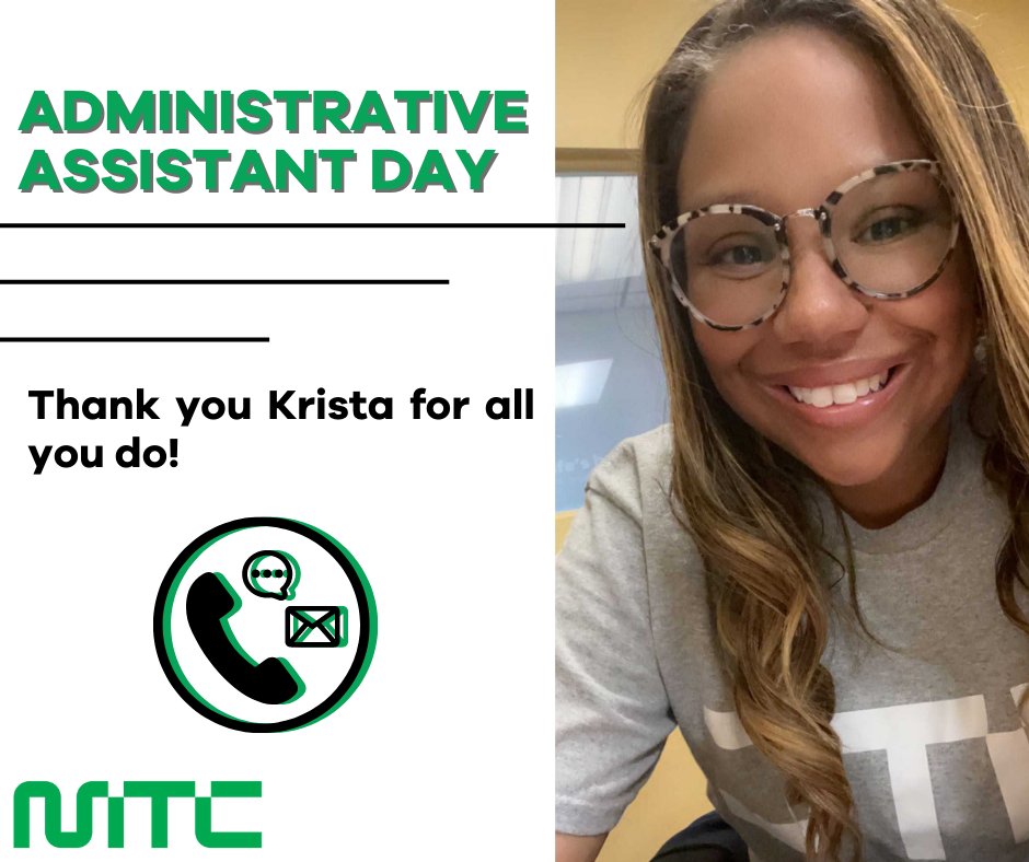 easyasmtc's tweet image. A little late but we wanted to say happy Administrative Assistant Day to Krista! We are so thankful to have you here at MTC and thank you for all of your hard work and dedication! #ThinkMTC #HappyAdministariveAssistantDay