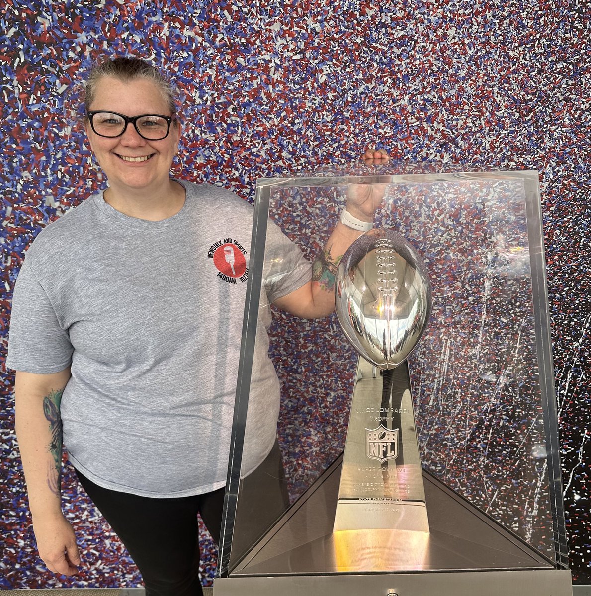 _morningblitz's tweet photo. Sorry I have been a little quiet. This is Mandy and I am in Kansas City for the draft covering for the radio station and our sports show. Glad to be representing Vicksburg, MS as the only sports broadcaster with credentials to be here! I got drafted by the @Titans #2023NFLDraft https://t.co/YgAHP3GSYf