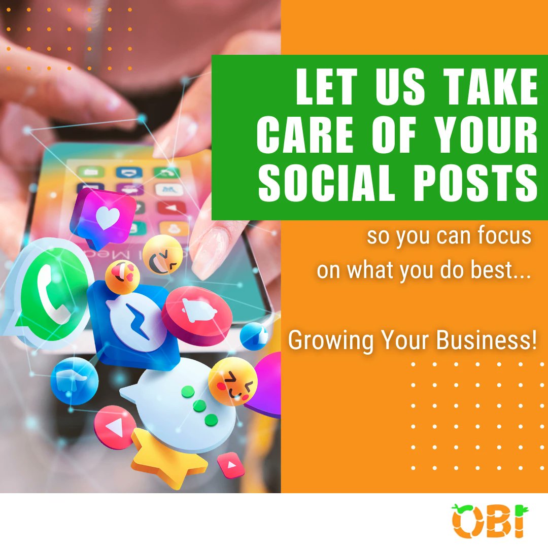 ObiServices's tweet photo. Are you struggling to keep up with your social media accounts? OBI Services Team VA can help you create and schedule posts on all your social media platforms.😉 Contact us today to learn more! https://t.co/zFBF9SY9Pm #obiservices #socialmediamarketing #virtualassistants https://t.co/mWtbwzbhhs